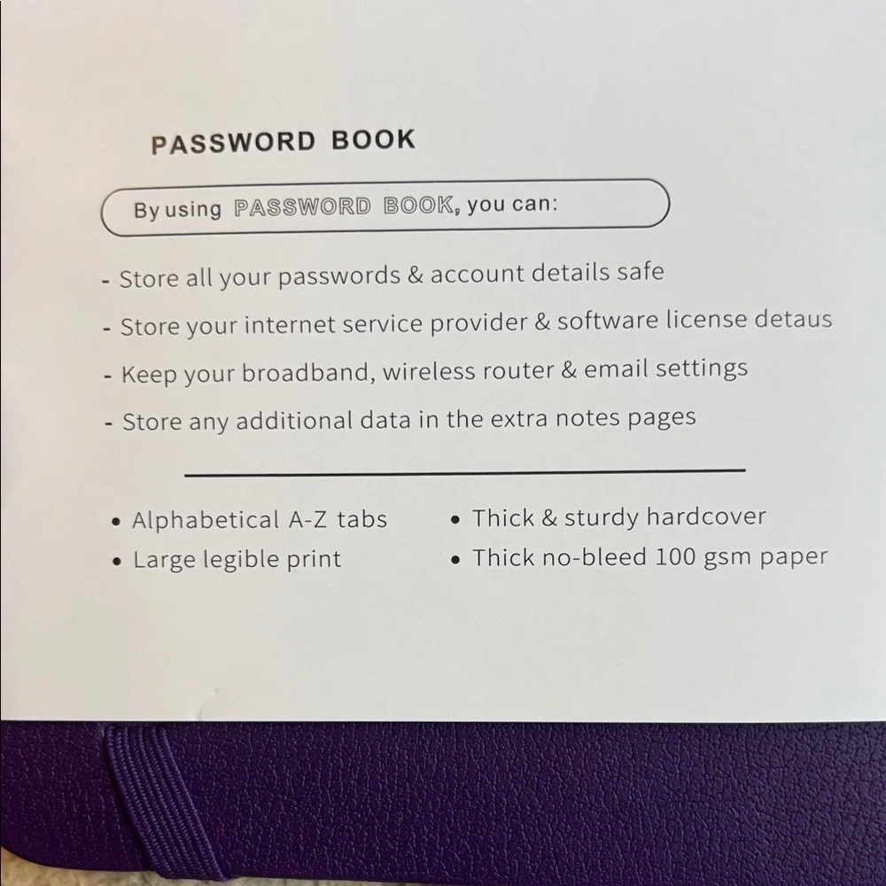 Purple and Pink Password Books